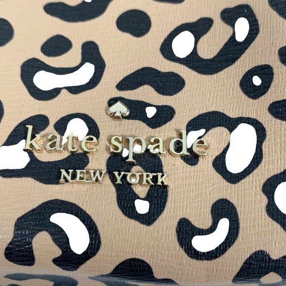Kate Spade NY Remi Graphic Leopard Print Phone Crossbody Bag Chain Strap - Picture 3 of 8